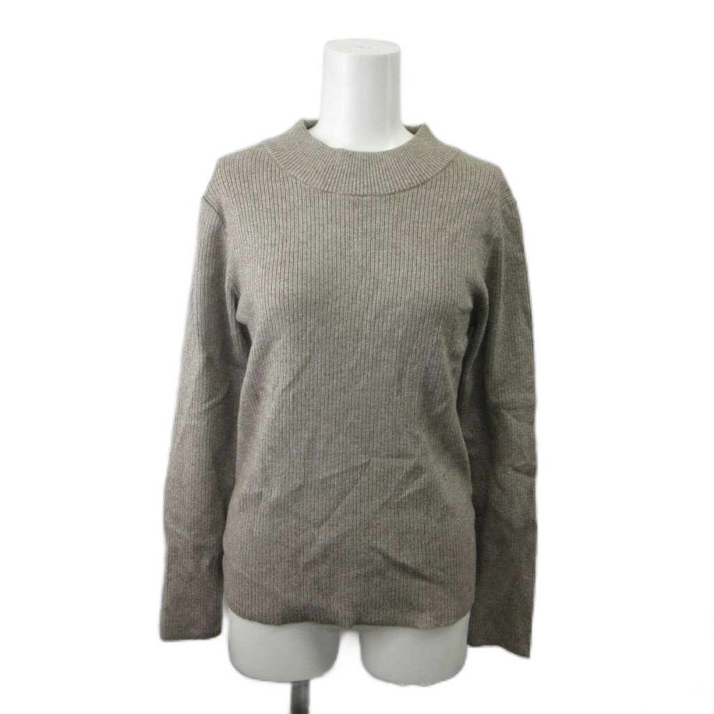 【中古】グローバルワーク GLOBAL WORK リブニット セーター M ライトブラウン ラメ ハイネック 長袖 /NP ■GY75 レディース 【ベクトル 古着】 260723 auc-vector-21136161 ブランド古着の買取販売ベクトル パッケージ画像