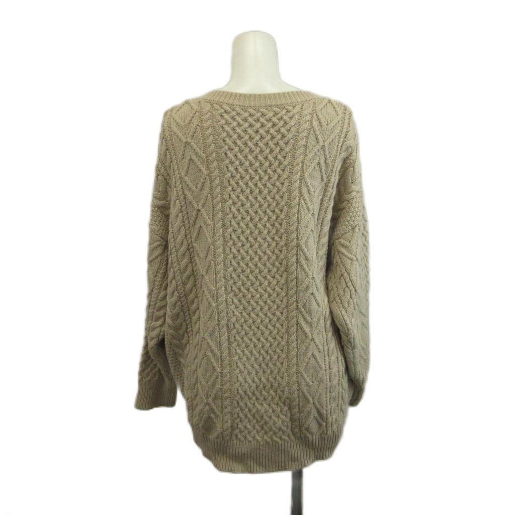 【中古】グローバルワーク GLOBAL WORK ニット セーター F ベージュ ケーブルニット Vネック 長袖 /KK ■GY75 レディース 【ベクトル 古着】 260723 auc-vector-21136279 ブランド古着の買取販売ベクトル サンプル画像3