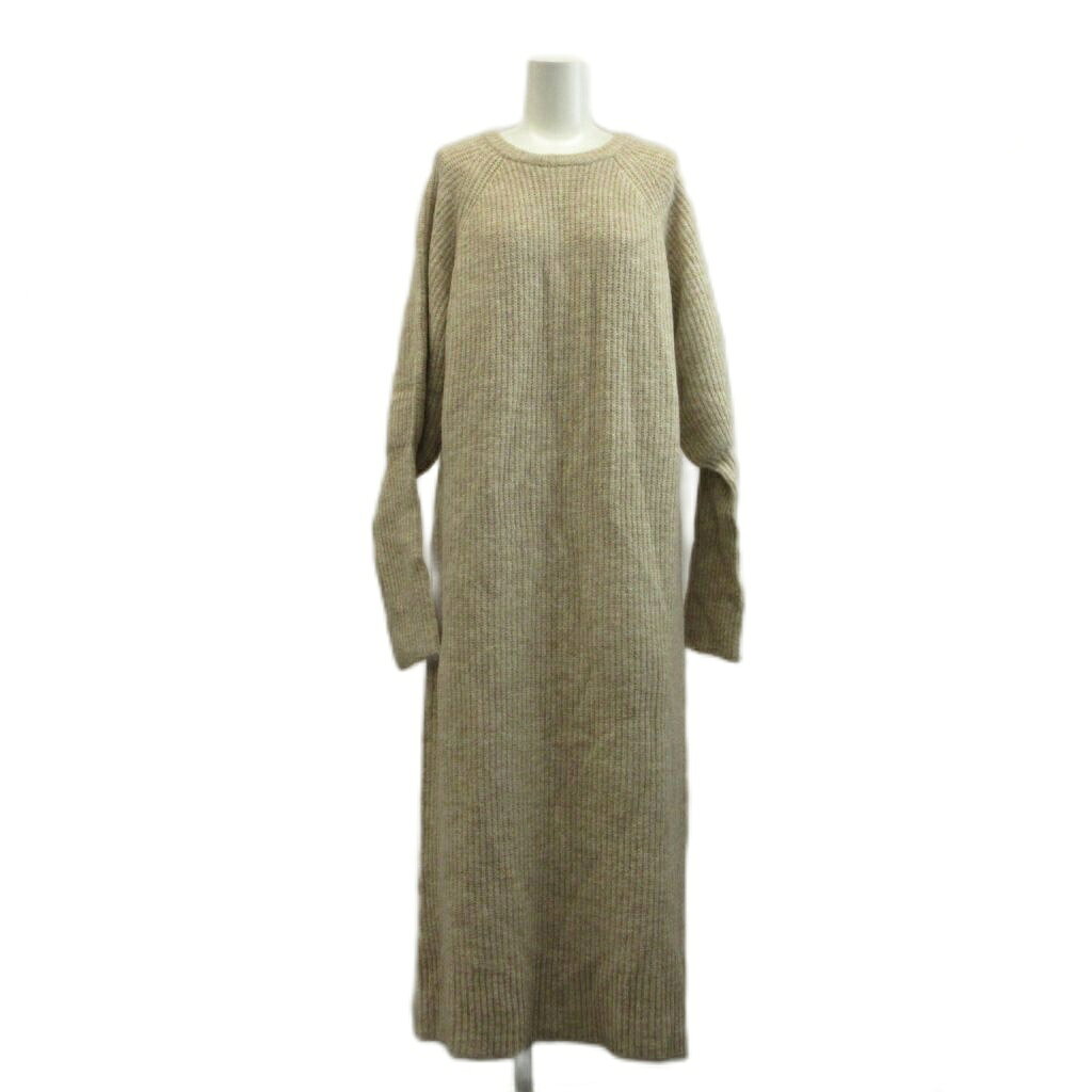 【中古】リエディ Re:EDIT ニットワンピース SC ベージュ リブ編み ラウンドネック 長袖 ロング丈 /NP ■GY75 レディース 【ベクトル 古着】 260724 auc-vector-21147500 ブランド古着の買取販売ベクトル パッケージ画像