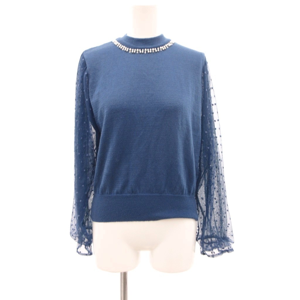 【中古】アクシーズファム axes femme ニット セーター 長袖 ドット チュール シアー M 青 ブルー /JS ■GY75 レディース 【ベクトル 古着】 260723ブランドアクシーズファム axes femme表記サイズM実寸サイズ肩幅：34cm　身幅：48cm　着丈：50cm　袖丈：61cm　　素材本体 ポリエステル ドットチュール 基布 ナイロン 刺繍糸 綿 チュール ポリエステル色青 ブルー状態・表面に擦れによる多少の毛羽立ち その他に目立ったダメージはなく、問題なくご使用いただける商品です。 ※あくまでも中古品ですので掲載写真や記載内容をご確認いただき、ご理解の上ご購入ください。付属品なし備考AS131X07 (株)アイジーエー こちらのお品物は店舗で保管しておらず、店頭販売出来かねます。（※お取り寄せも出来かねます）商品のお問い合わせの回答を休止しております。＊各商品ページの商品詳細等をご確認の上ご購入ください。【中古】アクシーズファム axes femme ニット セーター 長袖 ドット チュール シアー M 青 ブルー /JS ■GY75 レディース 【ベクトル 古着】 260723状態ランク　”AB”詳細については、下記および「状態ランクについて」ページをご覧ください。未使用・新品の商品ほぼ新品同様の商品使用感が少なく、かなり状態の良い商品使用感はあるが、傷や汚れの少ない商品使用感の他、傷や汚れが見られる商品かなり大きな傷みがある難あり商品※S〜CランクはUSED品となりますので、使用感をご理解の上でご入札下さい。状態ランクについてinformationブランドアクシーズファム axes femme表記サイズM実寸サイズ肩幅：34cm　身幅：48cm　着丈：50cm　袖丈：61cm　　素材本体 ポリエステル ドットチュール 基布 ナイロン 刺繍糸 綿 チュール ポリエステル色青 ブルー状態・表面に擦れによる多少の毛羽立ち その他に目立ったダメージはなく、問題なくご使用いただける商品です。 ※あくまでも中古品ですので掲載写真や記載内容をご確認いただき、ご理解の上ご購入ください。付属品なし備考AS131X07 (株)アイジーエー こちらのお品物は店舗で保管しておらず、店頭販売出来かねます。（※お取り寄せも出来かねます）商品のお問い合わせの回答を休止しております。＊各商品ページの商品詳細等をご確認の上ご購入ください。本商品は一点物です他サイトや店舗にて販売している商品です。多少のお時間差にて欠品になることもございます。予めご了承頂ますようお願い致します。ベクトル・サイズガイドはこちらこの商品と同じブランドの商品を見る