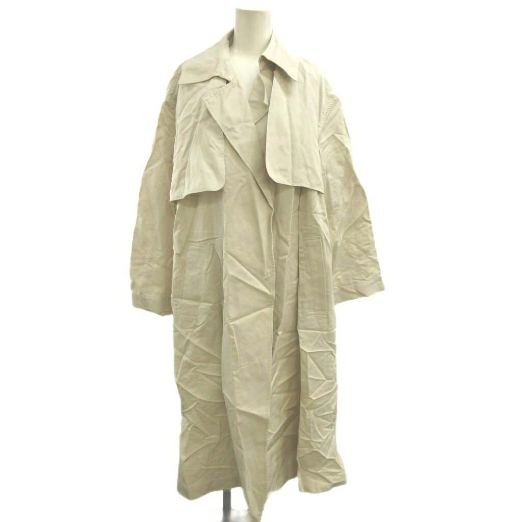【中古】ミラオーウェン Mila Owen 後ろベンツガウントレンチコート 上着 麻 リネン混 0 ライトベージュ 無地 長袖 ダブルブレスト アウター 09WFC221110 /YU ■ECC007 レディース 【ベクトル 古着】 260728 auc-vector-21146660 ブランド古着の買取販売ベクトル パッケージ画像