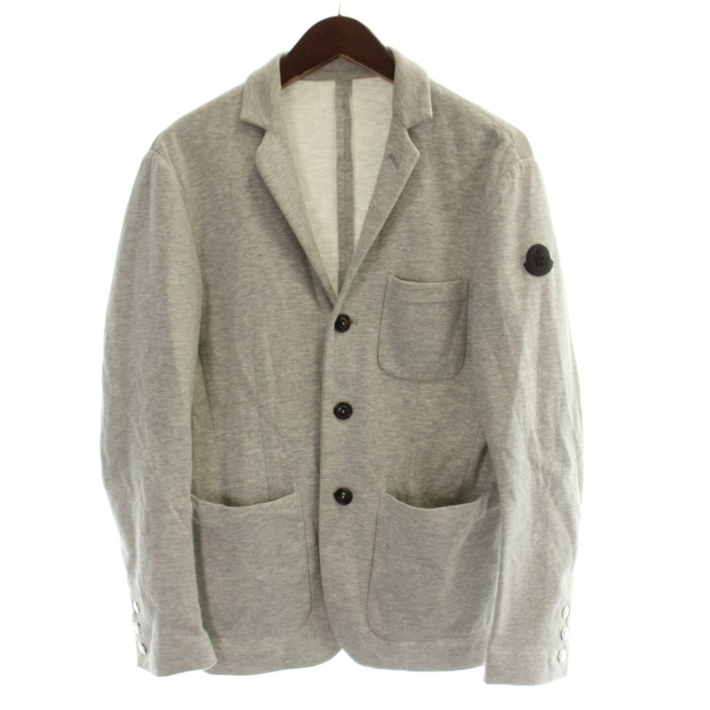 【中古】モンクレール MONCLER ジャケット スウェット 上着 34 グレー 無地 長袖 シングルブレスト E10913030700 /AP ■GY62 レディース 【ベクトル 古着】 260725