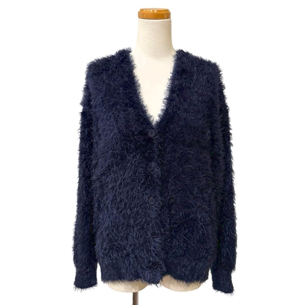 【中古】グローバルワーク GLOBAL WORK カーディガン シャギー ニット Vネック 長袖 M 紺 ネイビー /MZ ■ECB007 レディース 【ベクトル 古着】 260829 auc-vector-21254557 ブランド古着の買取販売ベクトル パッケージ画像