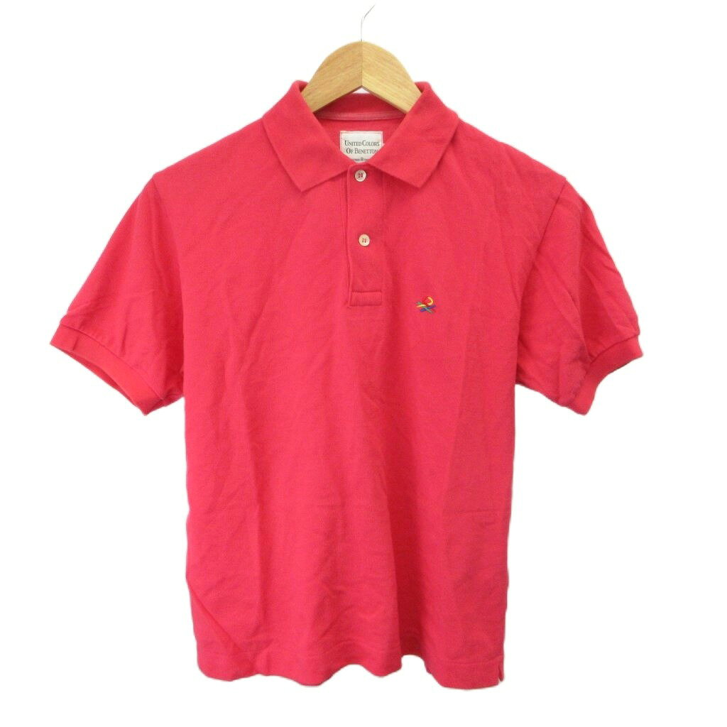 【中古】ユナイテッド・カラーズ・オブ・ベネトン UNITED COLORS OF BENETTON ポロシャツ 46 ピンク 半袖 襟付き /RN ■ECB007 メンズ 【ベクトル 古着】 260731