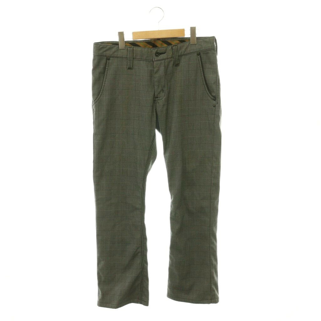 【中古】エドウィン EDWIN XV KHAKI パンツ チェック柄 ソフトブーツカット 裏起毛 M グレー ブラック /ES ■GY75 メンズ 【ベクトル 古着】 260803