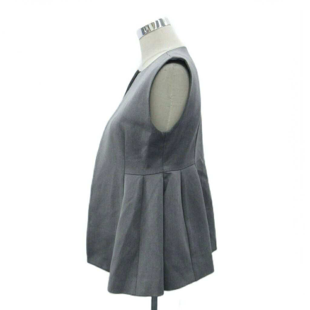 【中古】ミラオーウェン Mila Owen ベスト ジレ ミドル丈 00 グレー 前開き 無地 /SY14 ■GY70 レディース 【ベクトル 古着】 260812 auc-vector-21187271 ブランド古着の買取販売ベクトル サンプル画像3