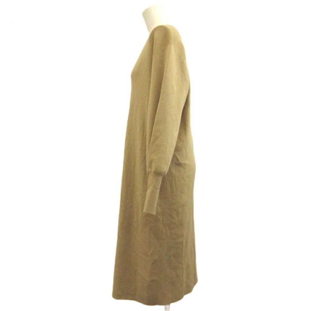 【中古】ミラオーウェン Mila Owen ニットワンピース ひざ丈 F 茶 ブラウン Vネック 長袖 無地 /CR ■GY75 【ベクトル 古着】 260810 auc-vector-21183281 ブランド古着の買取販売ベクトル サンプル画像3