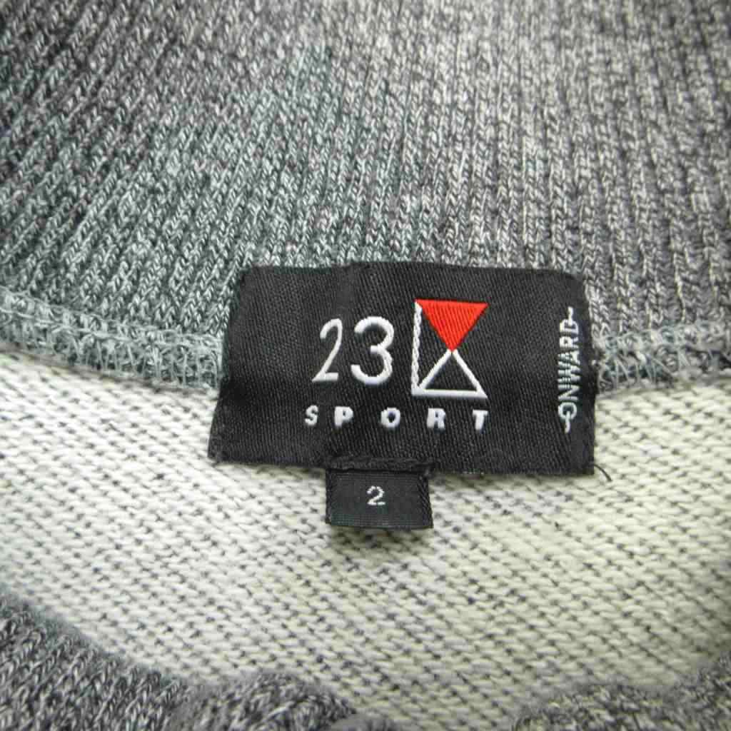 【中古】23区 オンワード樫山 スポーツ SPORT ハーフジップスウェット トレーナー 2 グレー 紺 ネイビー 白 ホワイト ハーフジップ 長袖 切り替えデザイン /SH ■ECA008 レディース 【ベクトル 古着】 260812 auc-vector-21183448 ブランド古着の買取販売ベクトル サンプル画像3