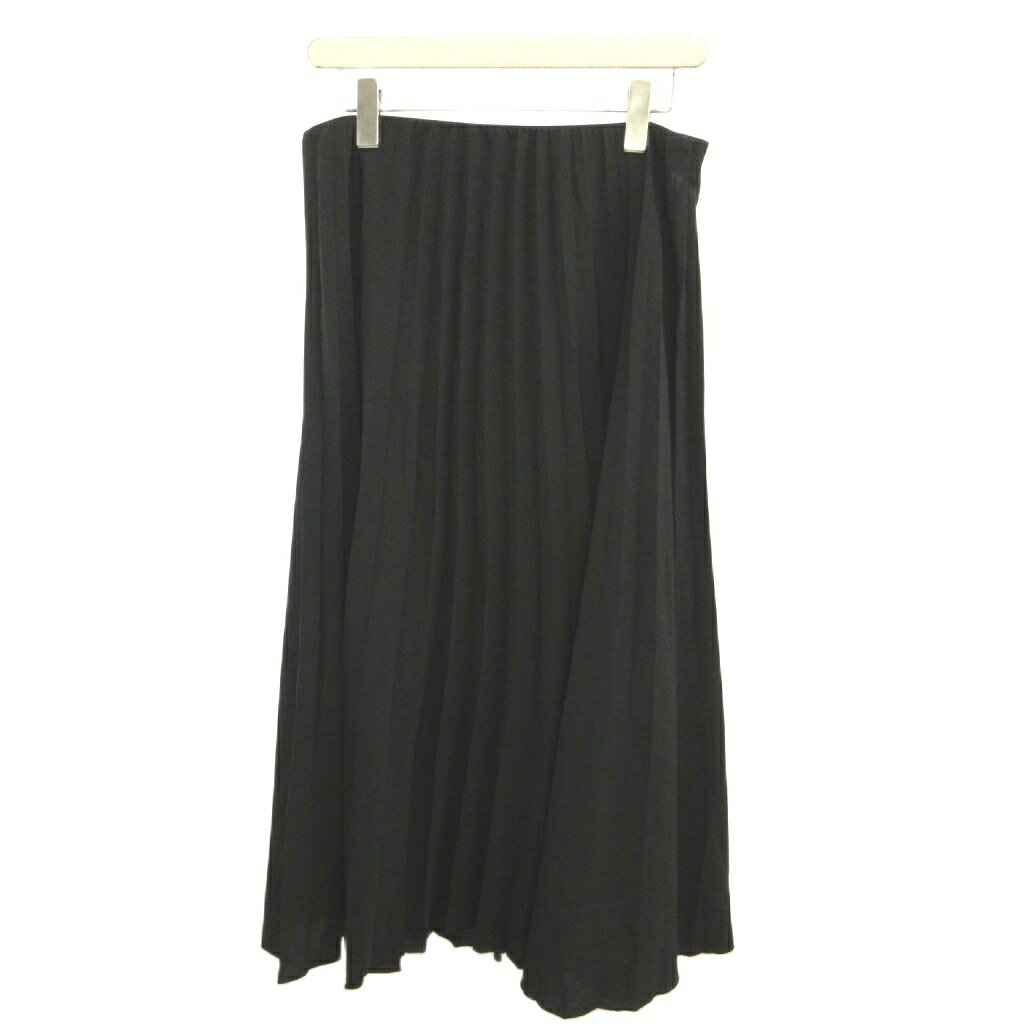 【中古】未使用品 ザラ ZARA フレアスカート L 黒 ブラック プリーツ ロング丈 /RN ■GY70 レディース 【ベクトル 古着】 260827