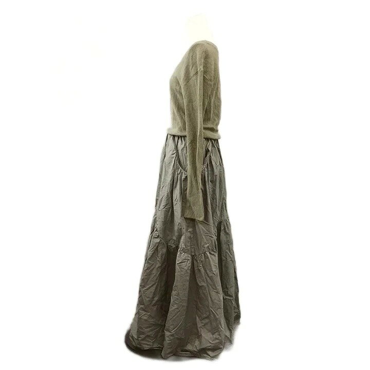 【中古】ミラオーウェン Mila Owen ワンピース Vネック 長袖 ティアードスカート 1 カーキ マキシ丈 /NP ■GY70 レディース 【ベクトル 古着】 260828 auc-vector-21224269 ブランド古着の買取販売ベクトル サンプル画像2