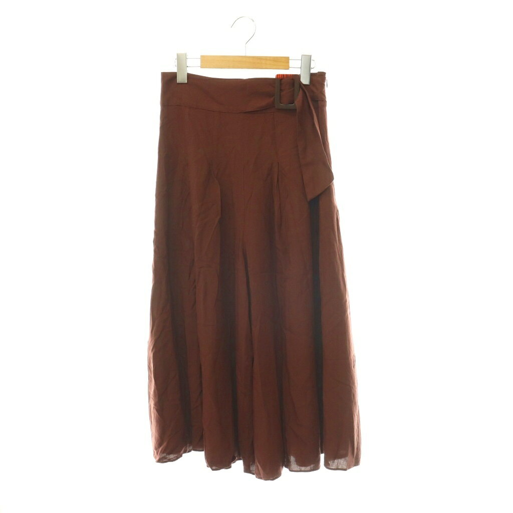 【中古】ミラオーウェン Mila Owen ワイドパンツ スカンツ アンクル丈 ハイウエスト 1 茶 ブラウン /HS ■GY70 レディース 【ベクトル 古着】 260902 auc-vector-21229819 ブランド古着の買取販売ベクトル パッケージ画像
