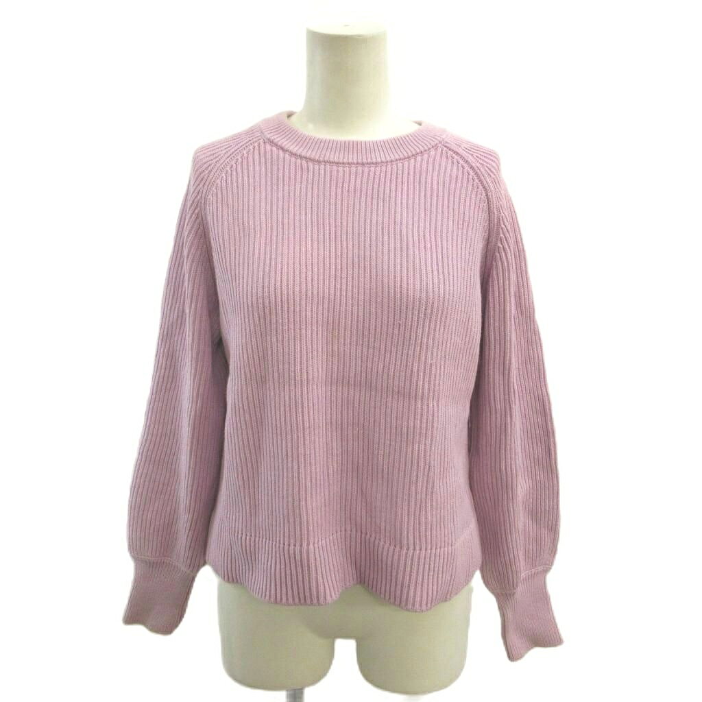【中古】ミラオーウェン Mila Owen カットソー 0 ピンク リブ編み ラウンドネック 長袖 /RN ■GY75 レディース 【ベクトル 古着】 260903 auc-vector-21235349 ブランド古着の買取販売ベクトル パッケージ画像