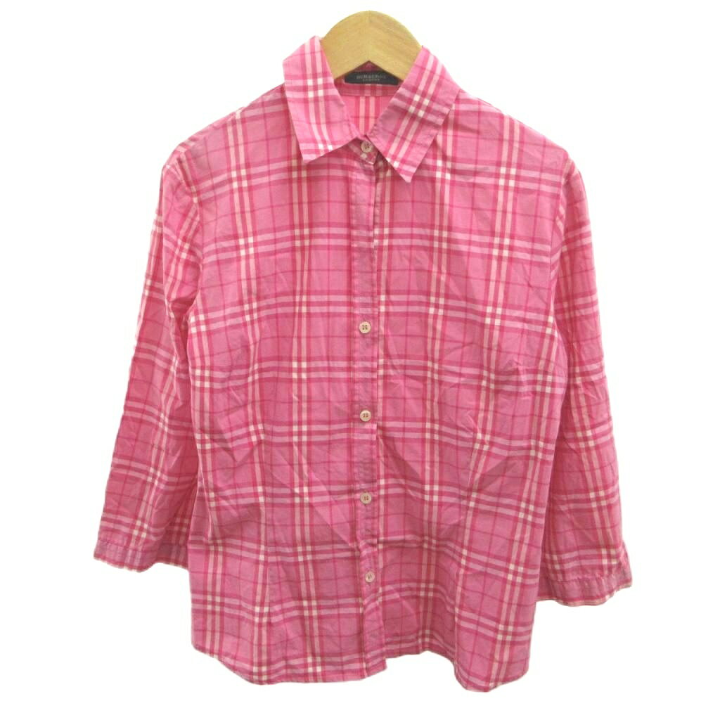 【新品】バーバリーロンドン M ピンク シャツ 201-802609020690_1.jpg