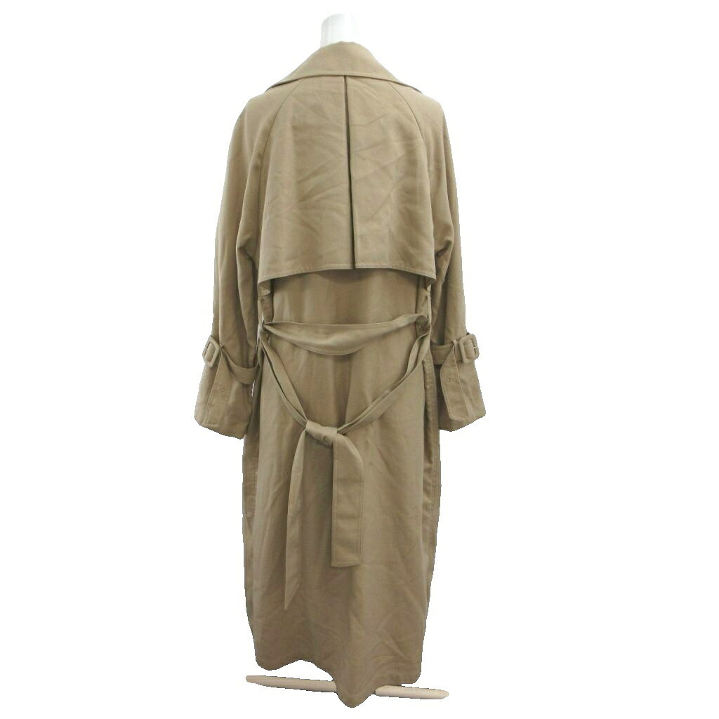 【中古】ミラオーウェン Mila Owen トレンチコート ロング 上着 0 ベージュ ダブルブレスト ベルト付き アウター 無地 /YU ■GY08 レディース 【ベクトル 古着】 260911 auc-vector-21265731 ブランド古着の買取販売ベクトル サンプル画像2