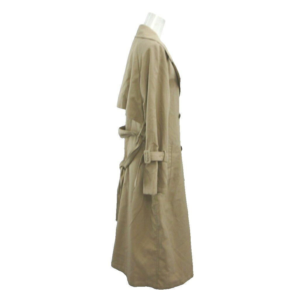 【中古】ミラオーウェン Mila Owen トレンチコート ロング 上着 0 ベージュ ダブルブレスト ベルト付き アウター 無地 /YU ■GY08 レディース 【ベクトル 古着】 260911 auc-vector-21265731 ブランド古着の買取販売ベクトル サンプル画像3
