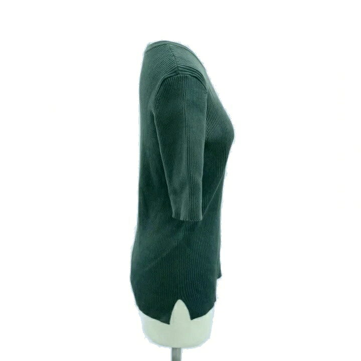 【中古】ミラオーウェン Mila Owen リブニット カットソー ラウンドネック 七分袖 0 ダークグリーン /NP ■GY70 レディース 【ベクトル 古着】 260919 auc-vector-21286736 ブランド古着の買取販売ベクトル サンプル画像3