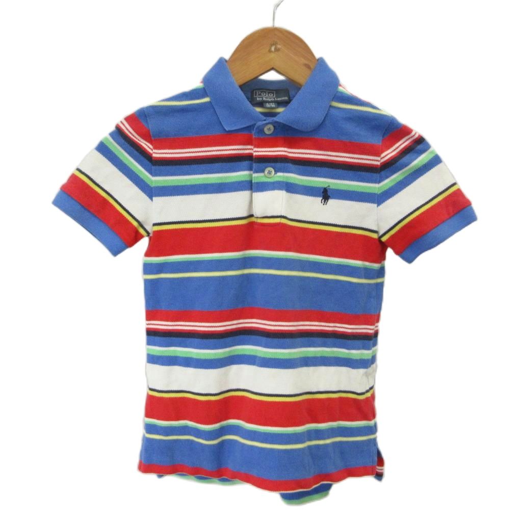 【中古】ポロ バイ ラルフローレン Polo by Ralph Lauren 子ども服（男の子）ポロシャツ ボーダー柄 ロゴ刺繍 半袖 4T 110 ブルー マルチカラー /NP ■ECD009 キッズ 【ベクトル 古着】 261002ブランドポロ バイ ラルフローレン Polo by Ralph Lauren表記サイズ4T 110実寸サイズ肩幅：26cm　身幅：30cm　着丈：44cm　袖丈：14.5cm　　素材綿色ブルー マルチカラー状態襟元に色褪せや毛羽立ちがございますが、その他に目立ったダメージはなく、問題なくご使用いただける商品です。 ※あくまでも中古品ですので掲載写真や記載内容をご確認いただき、ご理解の上ご購入ください。備考ラルフローレン（株）商品のお問い合わせの回答を休止しております。＊各商品ページの商品詳細等をご確認の上ご購入ください。【中古】ポロ バイ ラルフローレン Polo by Ralph Lauren 子ども服（男の子）ポロシャツ ボーダー柄 ロゴ刺繍 半袖 4T 110 ブルー マルチカラー /NP ■ECD009 キッズ 【ベクトル 古着】 261002状態ランク　”AB”詳細については、下記および「状態ランクについて」ページをご覧ください。未使用・新品の商品ほぼ新品同様の商品使用感が少なく、かなり状態の良い商品使用感はあるが、傷や汚れの少ない商品使用感の他、傷や汚れが見られる商品かなり大きな傷みがある難あり商品※S〜CランクはUSED品となりますので、使用感をご理解の上でご入札下さい。状態ランクについてinformationブランドポロ バイ ラルフローレン Polo by Ralph Lauren表記サイズ4T 110実寸サイズ肩幅：26cm　身幅：30cm　着丈：44cm　袖丈：14.5cm　　素材綿色ブルー マルチカラー状態襟元に色褪せや毛羽立ちがございますが、その他に目立ったダメージはなく、問題なくご使用いただける商品です。 ※あくまでも中古品ですので掲載写真や記載内容をご確認いただき、ご理解の上ご購入ください。備考ラルフローレン（株）商品のお問い合わせの回答を休止しております。＊各商品ページの商品詳細等をご確認の上ご購入ください。本商品は一点物です他サイトや店舗にて販売している商品です。多少のお時間差にて欠品になることもございます。予めご了承頂ますようお願い致します。ベクトル・サイズガイドはこちらこの商品と同じブランドの商品を見る