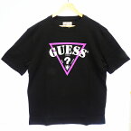 【中古】未使用品 ゲス GUESS 19 GUESSx88RISING GUE88RISING Tシャツ カットソー 半袖 クルーネック コットン ロゴ プリント XS 黒 紫 ブラック パープル トップス メンズ 【ベクトル 古着】 220803