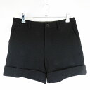 【中古】アダムエロペ Adam et Rope' パンツ ショート ショーパン ロールアップ ウール 無地 黒 ブラック ボトムス /T2 レディース 【ベクト...