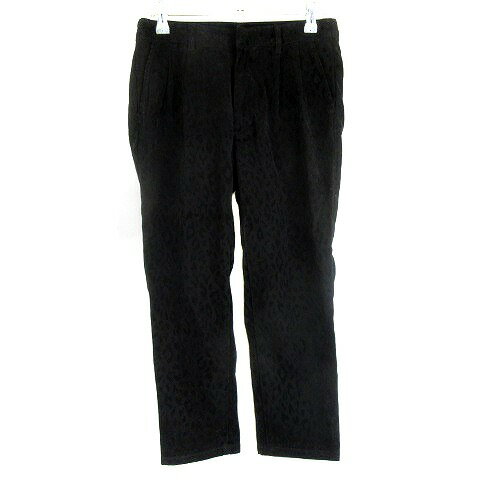 【中古】ジャーナルスタンダード JOURNAL STANDARD クロップド パンツ ストレート タック アンクル丈 厚手 ヒョウ柄 レオパード柄 36 黒 ブラック ボトムス レディース 【ベクトル 古着】 240903 【中古】ジャーナルスタンダード JOURNAL STANDARD クロップド パンツ ストレート タック アンクル丈 厚手 ヒョウ柄 レオパード柄 36 黒 ブラック ボトムス レディース 【ベクトル 古着】 240903