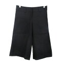 【中古】エムプルミエ M-Premier ハーフパンツ ショート ショーパン ウール カシミヤ混 厚手 無地 34 黒 ブラック ボトムス レディース 【ベクト...