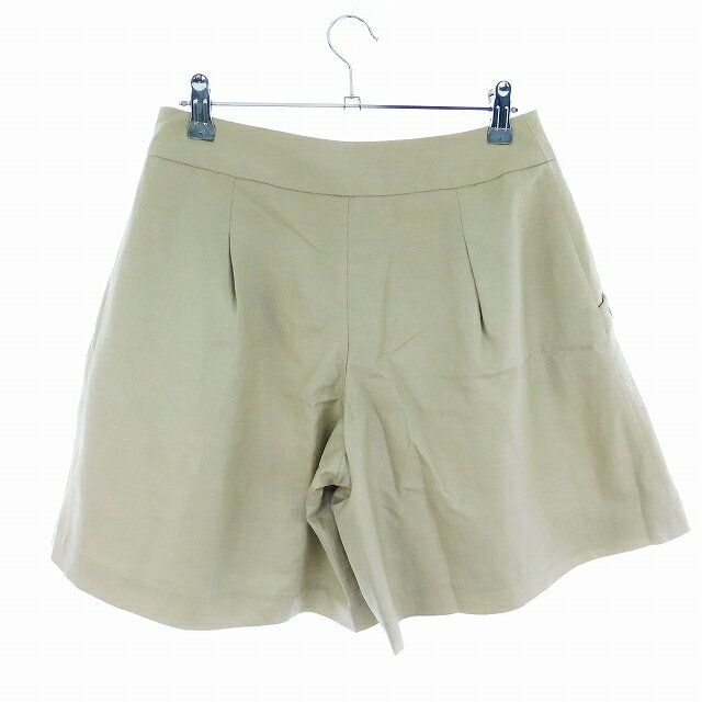 【中古】テチチ Te chichi パンツ ショート ショーパン フロントジップ 薄手 無地 M ベージュ ボトムス /T2 レディース 【ベクトル 古着】 241024