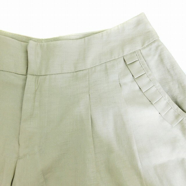 【中古】テチチ Te chichi パンツ ショート ショーパン フロントジップ 薄手 無地 M ベージュ ボトムス /T2 レディース 【ベクトル 古着】 241024