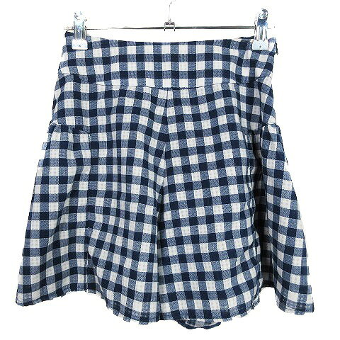 【中古】ウィルセレクション WILLSELECTION パンツ ショート ショーパン 薄手 チェック M 紺 白 ネイビー ホワイト ボトムス /T2 レディース 【ベクトル 古着】 241122