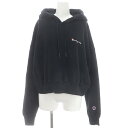 【中古】レディメイド READYMADE PIONCHAM HOODIE プルオーバーパーカー スウェット 長袖 ロゴ刺繍 ショート丈 オーバーサイズ M 黒 ブラック /AT ■OS レディース 【ベクトル 古着】 240223(4)