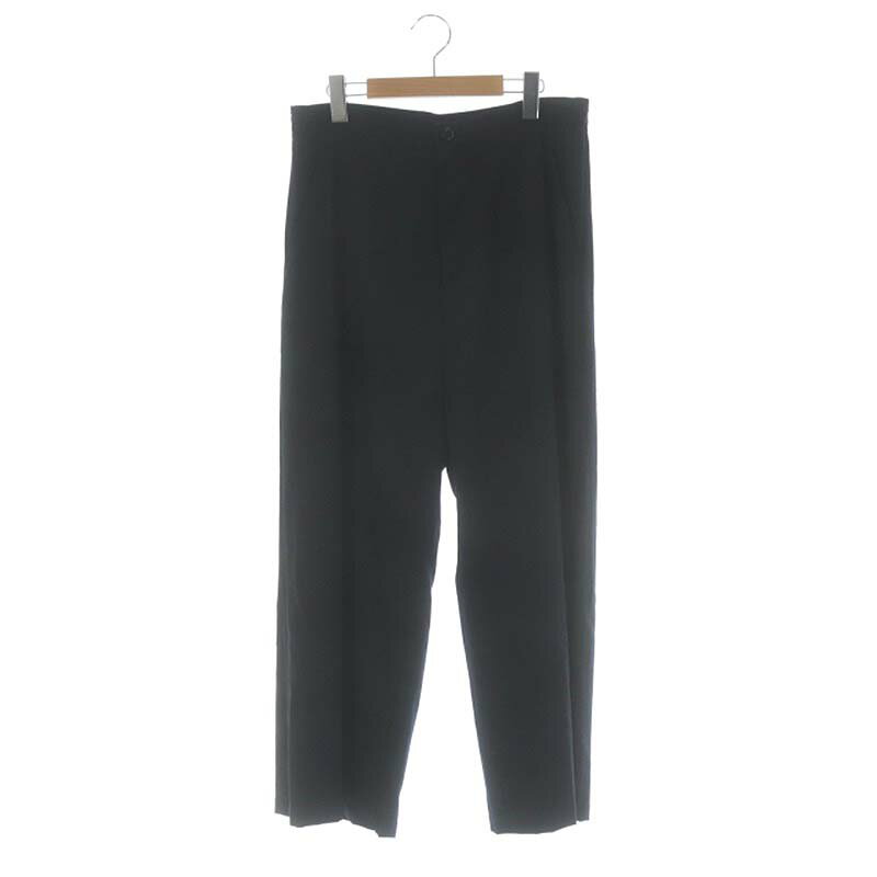 【中古】ワイズ Y's ヨウジヤマモト CLASSICS WOOL GABARDINE LONG STRAIGHT PANTS ワイドパンツ ウール 1 濃紺 ダークネイビー /HK ■OS レディース 【ベクトル 古着】 240227