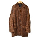 【中古】ワコマリア WACKO MARIA 21SS SUEDE LEATHER COAT スエード レザー コート ステンカラー レオパード ヒョウ柄 M 茶 ブラウン 21SS-WMO-CO06 メンズ 【ベクトル 古着】 240306