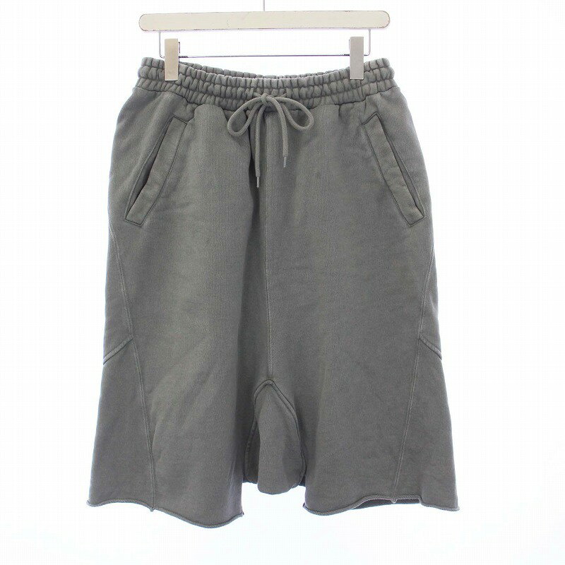 【中古】エンタイアスタジオ entire studio サルエルパンツ ショートパンツ スウェット イージー 裏起毛 S グレー /KH メンズ 【ベクトル 古着】 240910