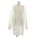 【中古】リワン LIWAN シャツワンピース ひざ丈 スタンドカラー 長袖 白 ホワイト /YM ☆AA★ レディース 【ベクトル 古着】 241005(4)