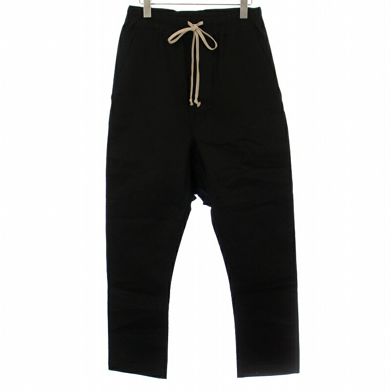 【中古】リックオウエンス Rick Owens 17AW DrawString ドローストリング サルエル イージーパンツ 46 黒 ブラック RU17F8380-DT /DK メンズ 【ベクトル 古着】 250209