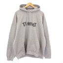 【中古】ミンナノ minnano Ti Amo Logo Hooded ロゴフーディ プルオーバーパーカー 長袖 裏起毛 XL グレー /KH メンズ 【ベクト...