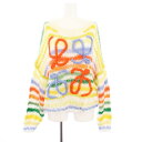 【中古】ロエベ LOEWE STRIPE MOHAIR SWEATER ストライプモヘアセーター ニット 長袖 アナグラム S マルチカラー S359Y14KA...