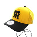【中古】ニューエラ NEW ERA Youth 9FORTY A-Frame トラッカー 阪神タイガース Aゴールド ブラックバイザー キャップ メッシュ 帽子...