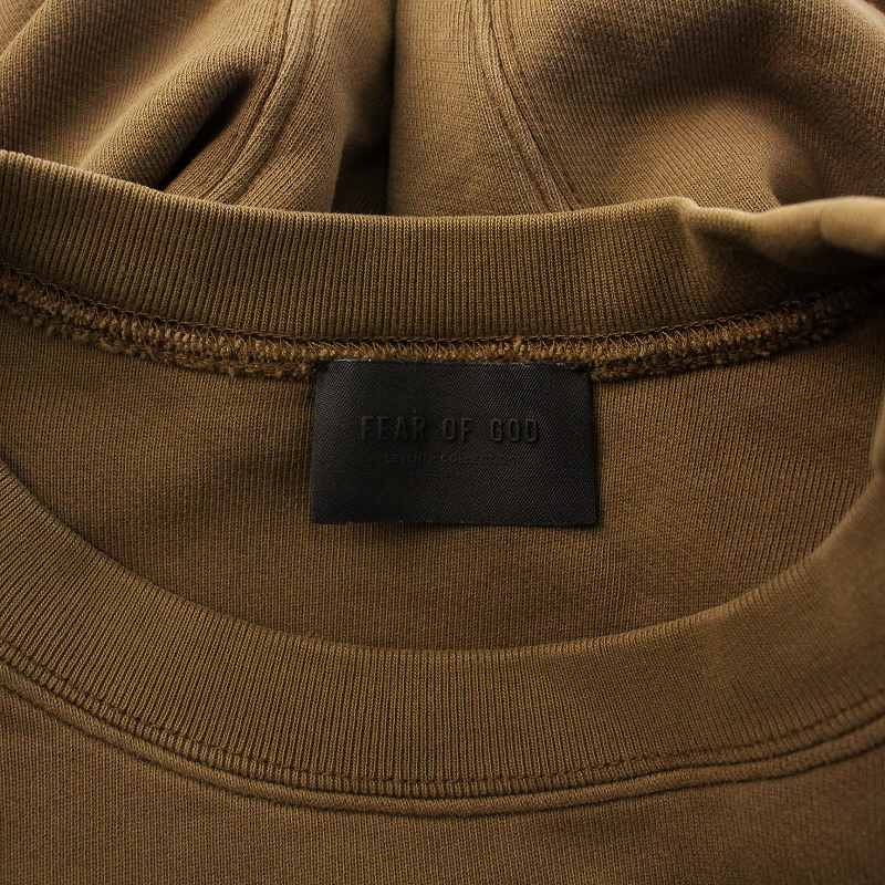 【中古】フィアオブゴッド Fear of God 7th collection FG7C Vintage Inspired Crewneck Sweatshirt スウェット トレーナー 長袖 S カーキ /KH メンズ 【ベクトル 古着】 250513