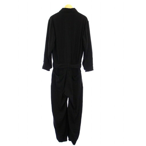 【中古】コモリ COMOLI シルクネップ オールインワン つなぎ 長袖 ワイド 1 黒 B01-01004 /KH メンズ 【ベクトル 古着】 250522