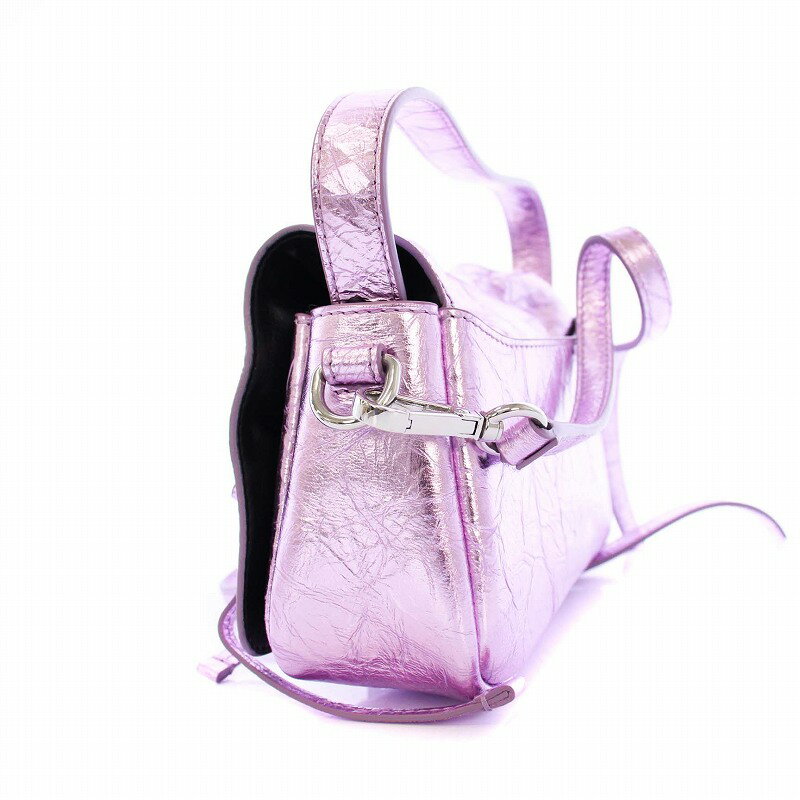 【中古】アクネ ストゥディオズ Acne Studios マルチポケット マイクロバッグ ハンドバッグ ショルダーバッグ 2WAY メタリックパープル /KH ☆AA★ レディース 【ベクトル 古着】 250514