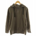 【中古】コムサメン COMME CA MEN ハードミルド 圧縮ウールハーフジップフーディー パーカー プルオーバー M 茶 ブラウン 07-40CI08 /AN39 メンズ 【ベクトル 古着】 250624