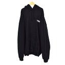【中古】ヴェトモン VETEMENT 24SS Embroidered Logo Hoodie エンブロイダリーロゴ オーバーサイズド プルオーバー パーカー フーディー M 黒 ブラック UE64HD300B ☆AA★ メンズ 【ベクトル 古着】 250701