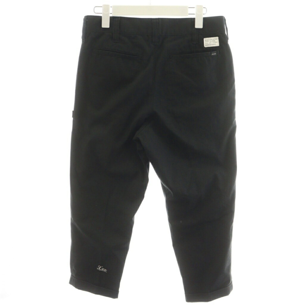 【中古】ゴッド セレクション トリプルエックス GOD SELECTION XXX パンツ ジッパーフライ ロゴ 刺繍 ロールアップ S 黒 ブラック /AN30 メンズ 【ベクトル 古着】 251010