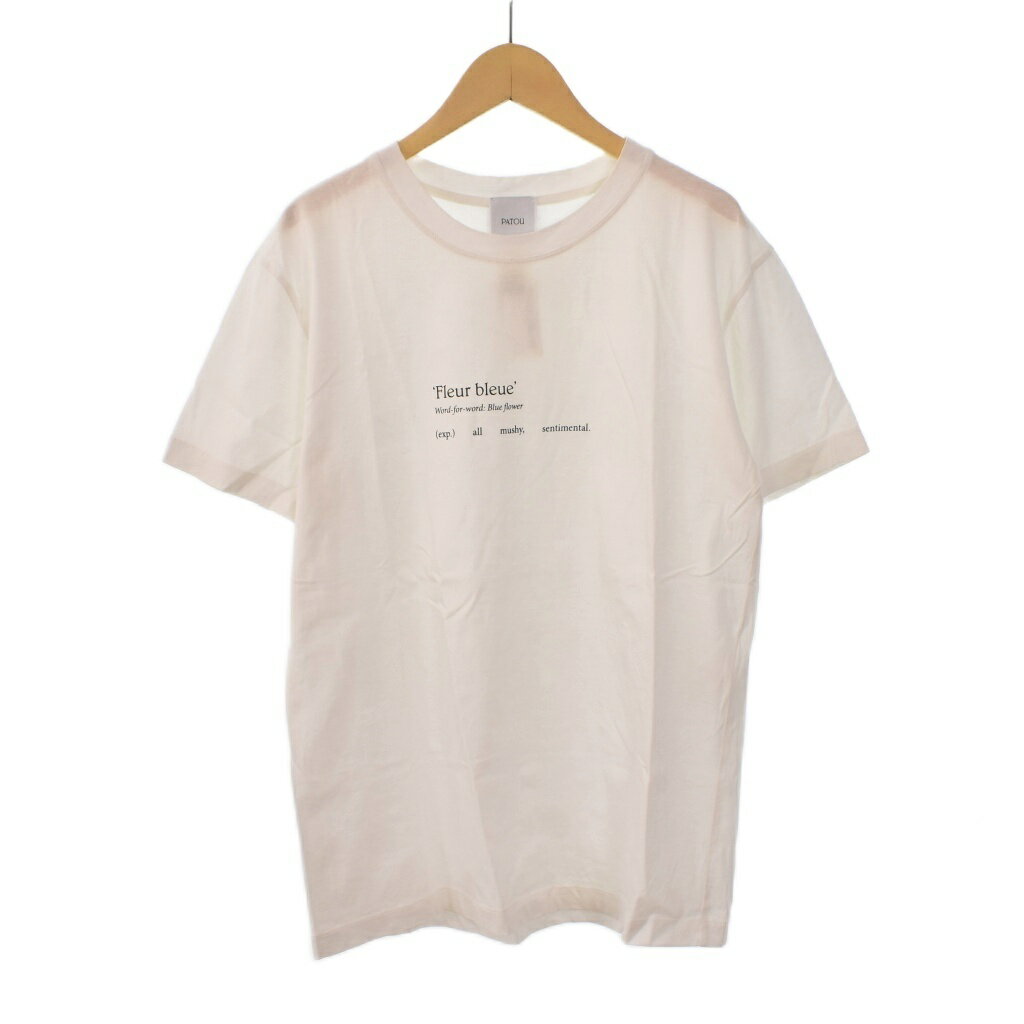 【中古】パトゥ PATOU Fleur Bleue Tシャツ 半袖 プリント S 白 ホワイト JE0029999005F レディース 【ベクトル 古着】 260124