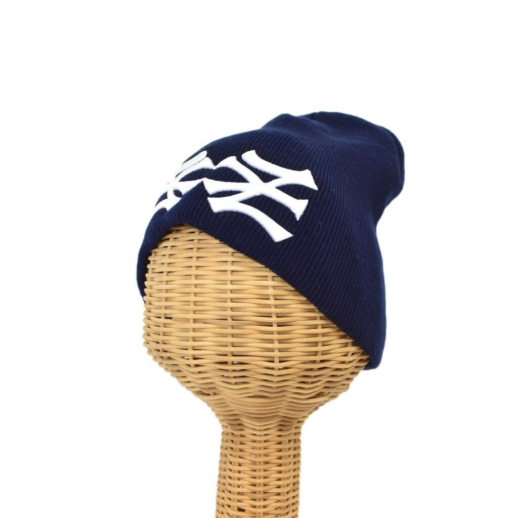 【中古】オールドマンアラン OMA NY NY SKULL CAP ニット帽 ビーニー 紺 ネイビー メンズ 【ベクトル 古着】 260315(4.0)