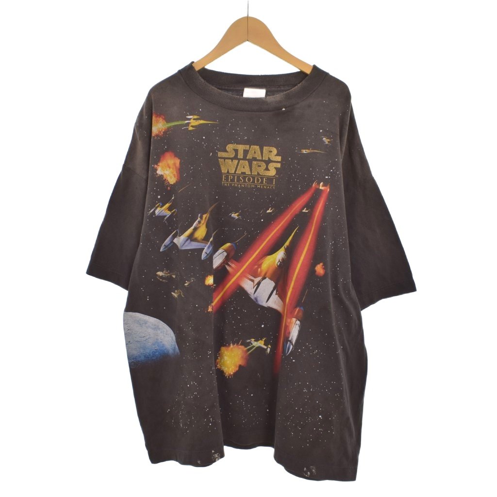 樂天商城 - 【中古】セントマイケル SAINTMICHAEL 25SS STAR WARS S/S TEE スターウォーズ Tシャツ 半袖 プリント ダメージ加工 XL グレー SM-HR8-0000-C62 メンズ 【ベクトル 古着】 260328