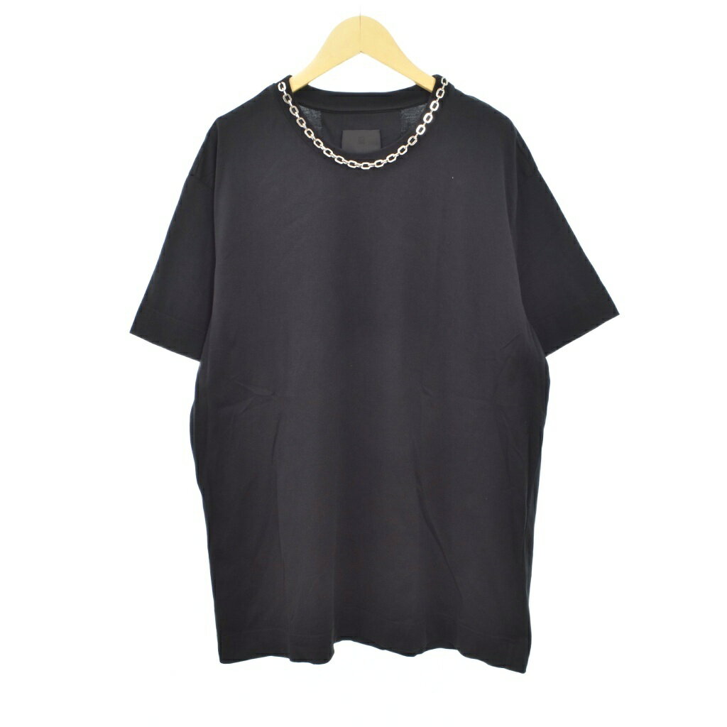美品 GIVENCHY ジバンシィ 2008年製 リカルドティッシ マリアプリント シルクサテン 切替 Tシャツ 半袖 トップス カットソー S 黒 メンズ レディース 古着 中古 USED GIVENCHY - 美品 GIVENCHY ジバンシィ 2008年製 リカルドティッシ
