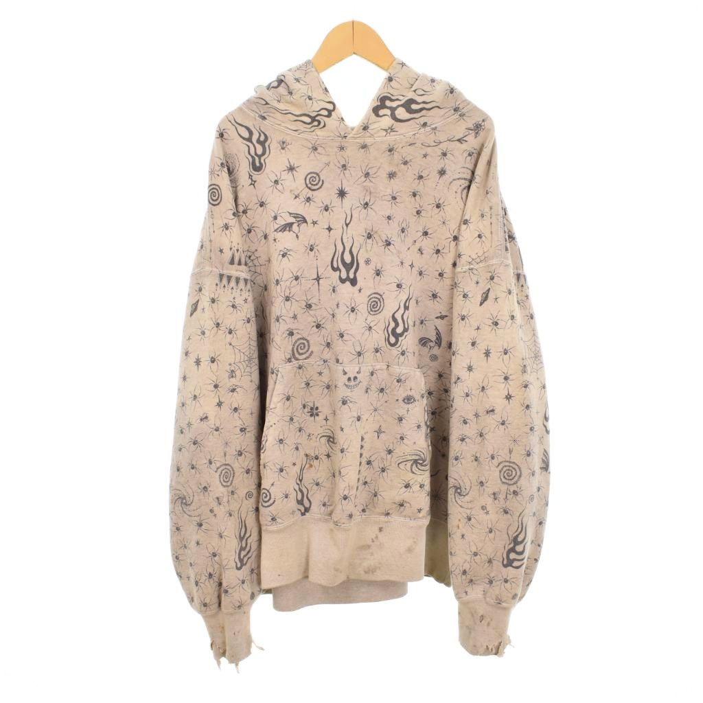 セントマイケル SAINTMICHAEL Dr.Woo 25SS DW_HOODIE パーカー フーディー ダメージ加工 XL グレー SM-HR8-0000-C42 ☆AA★ メンズ  260419