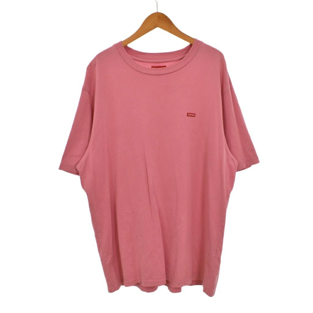 シュプリーム SUPREME SMALL BOX LOGO TEE Tシャツ 半袖 スモールボックスロゴ ロゴワッペン 無地 L ピンク ☆AA★ メンズ  260606