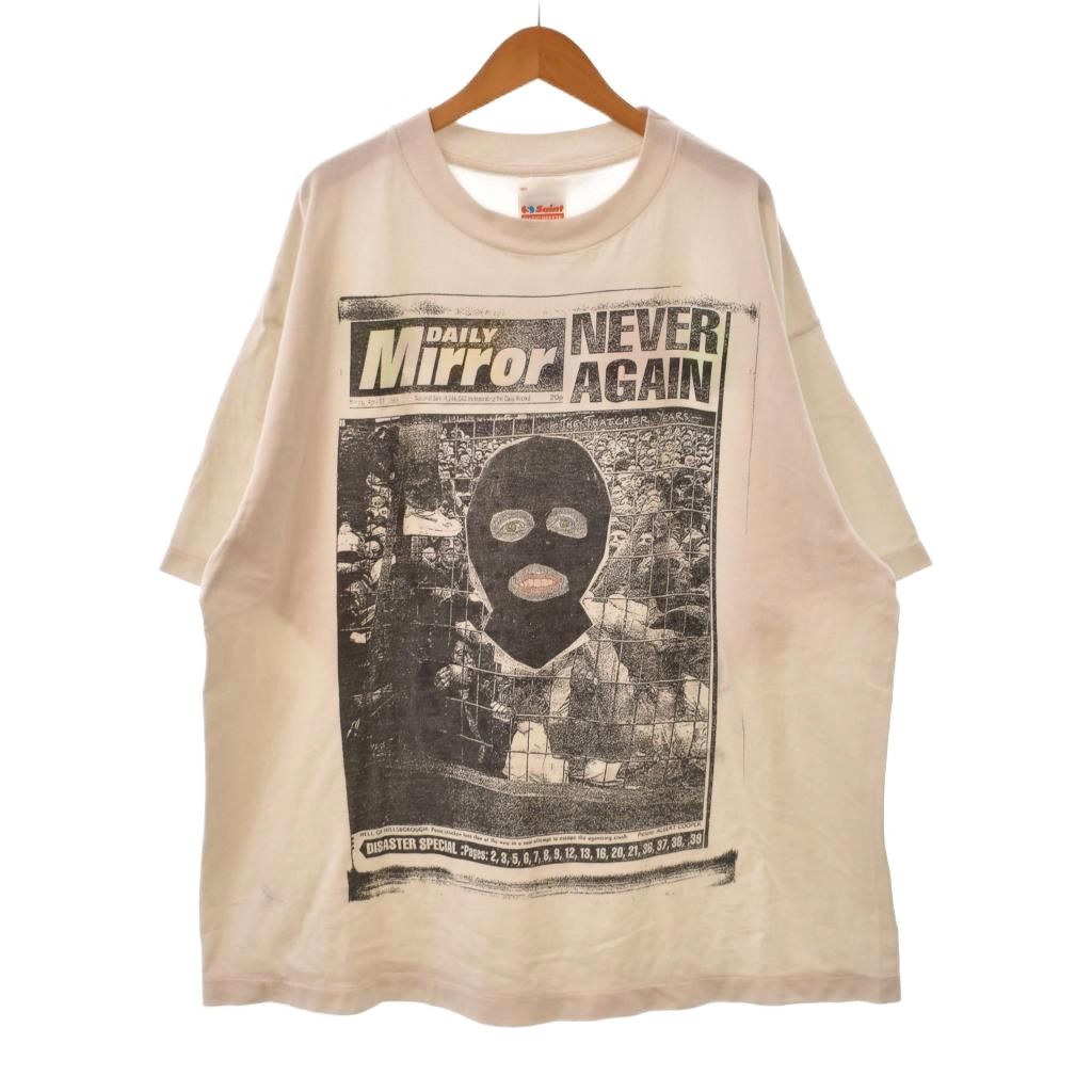セントマイケル SAINTMICHAEL 26SS JR S/S T-SHIRT MASK マスク 半袖 カットソー Tシャツ XL 白 ホワイト 黒 ブラック SM-MK8-0000-C02 メンズ  260717